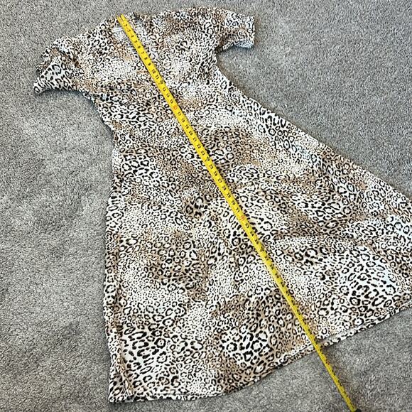 EUC FAITHFULL THE BRAND Marie Louise Midi Dress Mila Animal Print Womens Size 6 - Picture 14 of 16